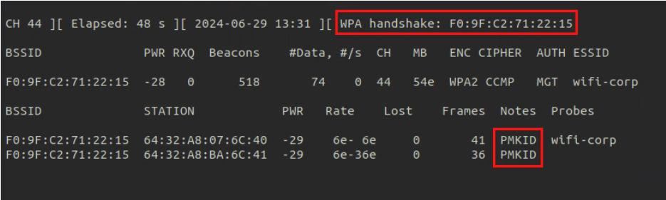 Monitoring, handshake captured